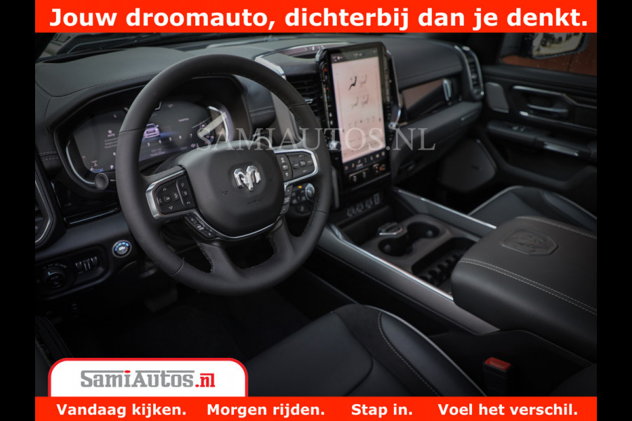 Dodge Ram 1500 Night Premium | Full Option | De Meest Luxe Pick-Up in zijn Klasse | Comfortabele Dubbele Cabine met Royale 5 Zitplaatsen | BPM vrij | Nu Leverbaar uit Voorraad | Voorraad Nr 2215 - 4984