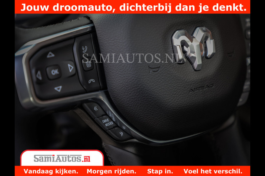 Dodge Ram 1500 Night Premium | Full Option | De Meest Luxe Pick-Up in zijn Klasse | Comfortabele Dubbele Cabine met Royale 5 Zitplaatsen | BPM vrij | Nu Leverbaar uit Voorraad | Voorraad Nr 2215 - 4984
