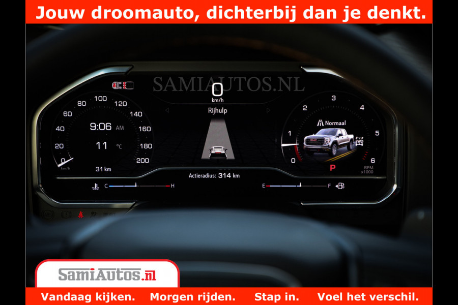 GMC Sierra AT4 6.2 V8 | Prijs Compleet met Garantie en Lpg en Rijklaarmaak kosten | Dubbele Cabine met Royale 5 Zitplaatsen | BPM vrij | Nu Leverbaar uit Voorraad | Voorraad Nr 2240 -  8364 |