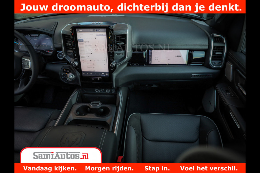 Dodge Ram 1500 Laramie Night | Face Lift | 420Pk 636 Nn | Extra Groot Scherm + Passagiers Scherm | Comfortabele Dubbele Cabine met Royale 5 Zitplaatsen | Nu Leverbaar uit Voorraad | Voorraad Nr 2223 - 5047