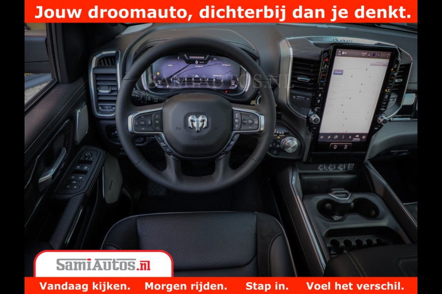 Dodge Ram 1500 Laramie Night | Face Lift | 420Pk 636 Nn | Extra Groot Scherm + Passagiers Scherm | Comfortabele Dubbele Cabine met Royale 5 Zitplaatsen | Nu Leverbaar uit Voorraad | Voorraad Nr 2223 - 5047