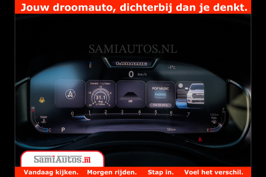 Dodge Ram 1500 Laramie Night | Face Lift | 420Pk 636 Nn | Extra Groot Scherm + Passagiers Scherm | Comfortabele Dubbele Cabine met Royale 5 Zitplaatsen | Nu Leverbaar uit Voorraad | Voorraad Nr 2223 - 5047