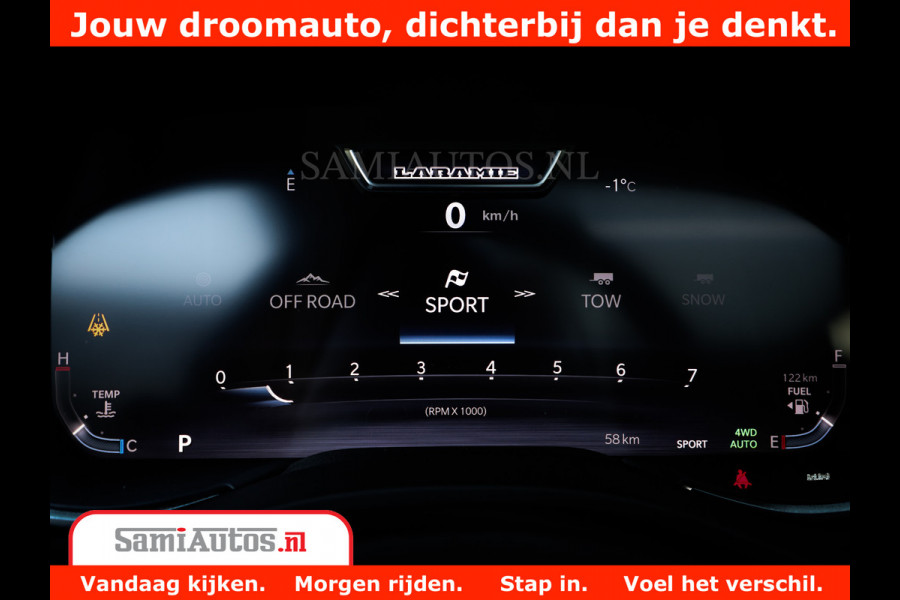 Dodge Ram 1500 Laramie Night | Face Lift | 420Pk 636 Nn | Extra Groot Scherm + Passagiers Scherm | Comfortabele Dubbele Cabine met Royale 5 Zitplaatsen | Nu Leverbaar uit Voorraad | Voorraad Nr 2223 - 5047