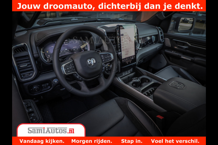 Dodge Ram 1500 Laramie Night | Face Lift | 420Pk 636 Nn | Extra Groot Scherm + Passagiers Scherm | Comfortabele Dubbele Cabine met Royale 5 Zitplaatsen | Nu Leverbaar uit Voorraad | Voorraad Nr 2223 - 5047