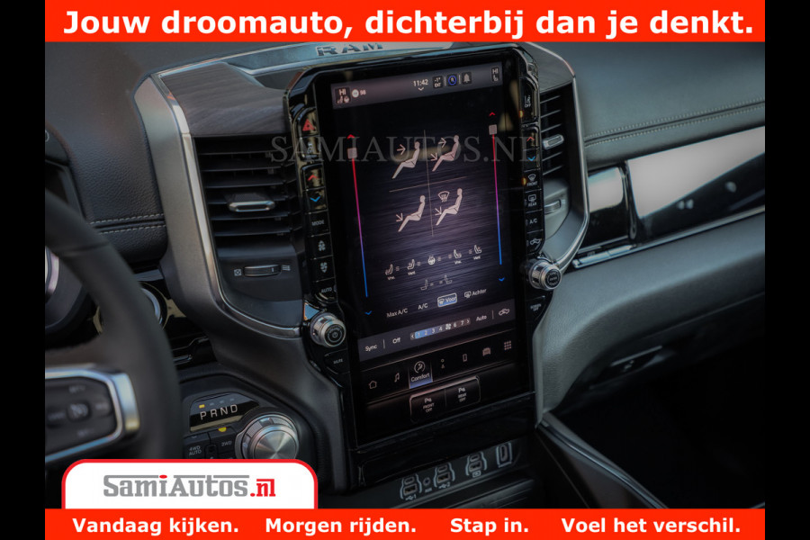 Dodge Ram 1500 Laramie Night | Face Lift | 420Pk 636 Nn | Extra Groot Scherm + Passagiers Scherm | Comfortabele Dubbele Cabine met Royale 5 Zitplaatsen | Nu Leverbaar uit Voorraad | Voorraad Nr 2223 - 5047