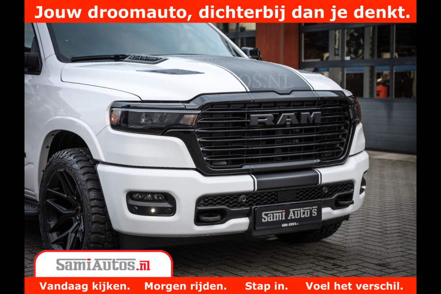 Dodge Ram 1500 Laramie Night | Face Lift | 420Pk 636 Nn | Extra Groot Scherm + Passagiers Scherm | Comfortabele Dubbele Cabine met Royale 5 Zitplaatsen | Nu Leverbaar uit Voorraad | Voorraad Nr 2223 - 5047