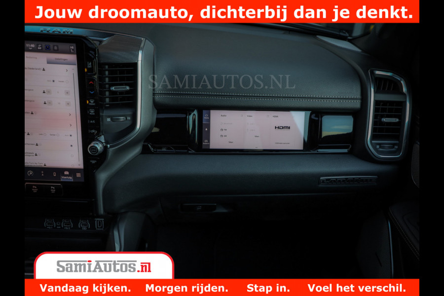 Dodge Ram 1500 Laramie Night | Face Lift | 420Pk 636 Nn | Extra Groot Scherm + Passagiers Scherm | Comfortabele Dubbele Cabine met Royale 5 Zitplaatsen | Nu Leverbaar uit Voorraad | Voorraad Nr 2223 - 5047