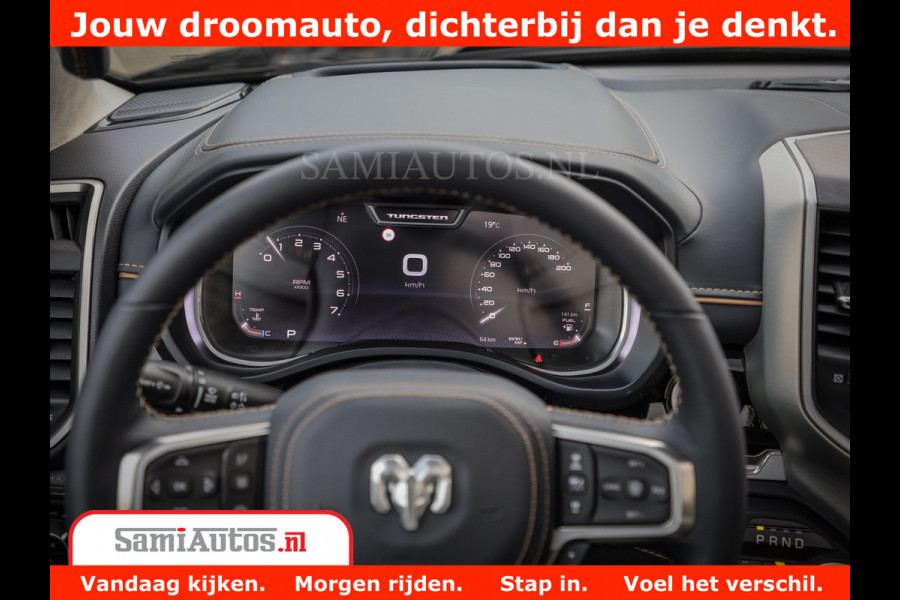 Dodge Ram 1500 Tungsten | De Meest Luxe Pick-Up op de Markt | 540 Pk 706 Nm | Exclusieve en Kracht | Comfortabele Dubbele Cabine met Royale 5 Zitplaatsen | BPM vrij | Nu Leverbaar uit Voorraad | Voorraad Nr 2321 - 8586