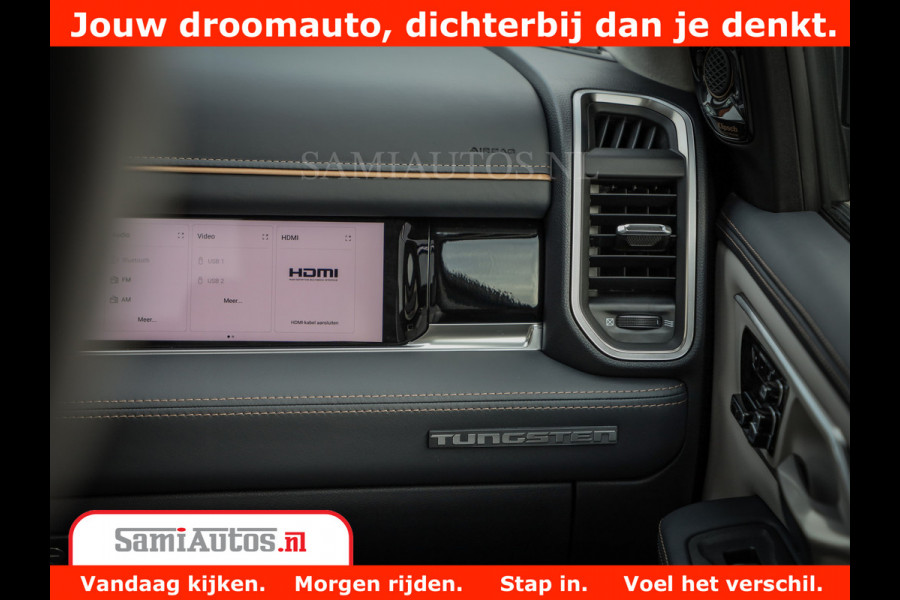 Dodge Ram 1500 Tungsten | De Meest Luxe Pick-Up op de Markt | 540 Pk 706 Nm | Exclusieve en Kracht | Comfortabele Dubbele Cabine met Royale 5 Zitplaatsen | BPM vrij | Nu Leverbaar uit Voorraad | Voorraad Nr 2321 - 8586