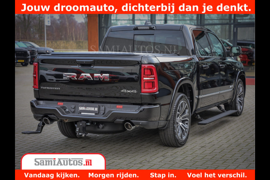Dodge Ram 1500 Tungsten | De Meest Luxe Pick-Up op de Markt | 540 Pk 706 Nm | Exclusieve en Kracht | Comfortabele Dubbele Cabine met Royale 5 Zitplaatsen | BPM vrij | Nu Leverbaar uit Voorraad | Voorraad Nr 2321 - 8586