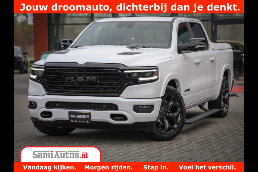 Dodge Ram 1500 Limited Night | 5.7 V8 Hemi Full Option | Comfortabele Dubbele Cabine met Royale 5 Zitplaatsen | De Meest Luxe en Volle Pick-Up in zijn Klasse | BPM vrij | Nu Leverbaar uit Voorraad | Voorraad Nr v45lpr