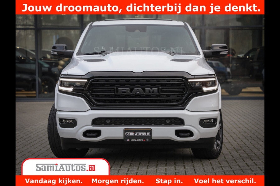 Dodge Ram 1500 Limited Night | 5.7 V8 Hemi Full Option | Comfortabele Dubbele Cabine met Royale 5 Zitplaatsen | De Meest Luxe en Volle Pick-Up in zijn Klasse | BPM vrij | Nu Leverbaar uit Voorraad | Voorraad Nr v45lpr