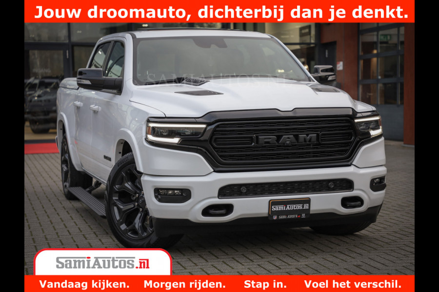 Dodge Ram 1500 Limited Night | 5.7 V8 Hemi Full Option | Comfortabele Dubbele Cabine met Royale 5 Zitplaatsen | De Meest Luxe en Volle Pick-Up in zijn Klasse | BPM vrij | Nu Leverbaar uit Voorraad | Voorraad Nr v45lpr