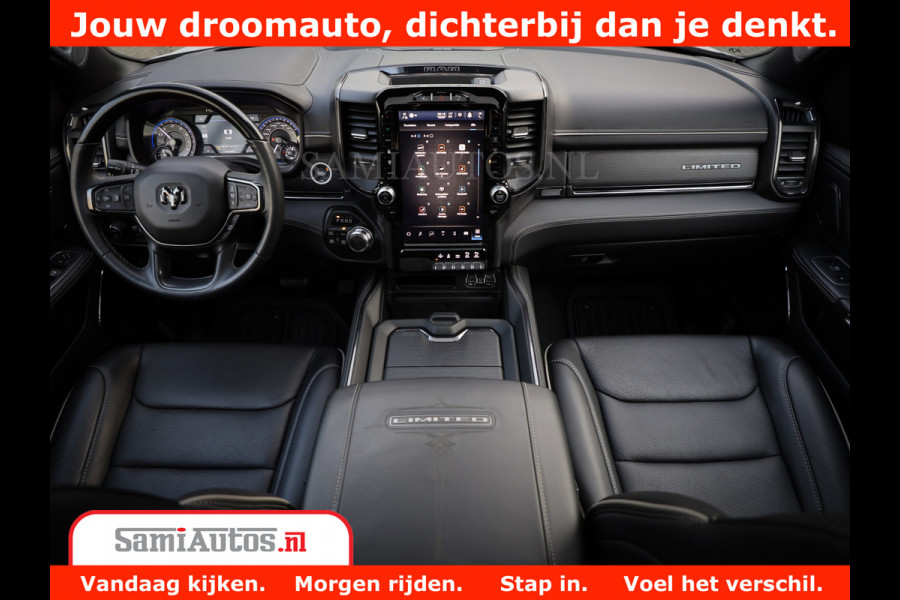 Dodge Ram 1500 Limited Night | 5.7 V8 Hemi Full Option | Comfortabele Dubbele Cabine met Royale 5 Zitplaatsen | De Meest Luxe en Volle Pick-Up in zijn Klasse | BPM vrij | Nu Leverbaar uit Voorraad | Voorraad Nr v45lpr