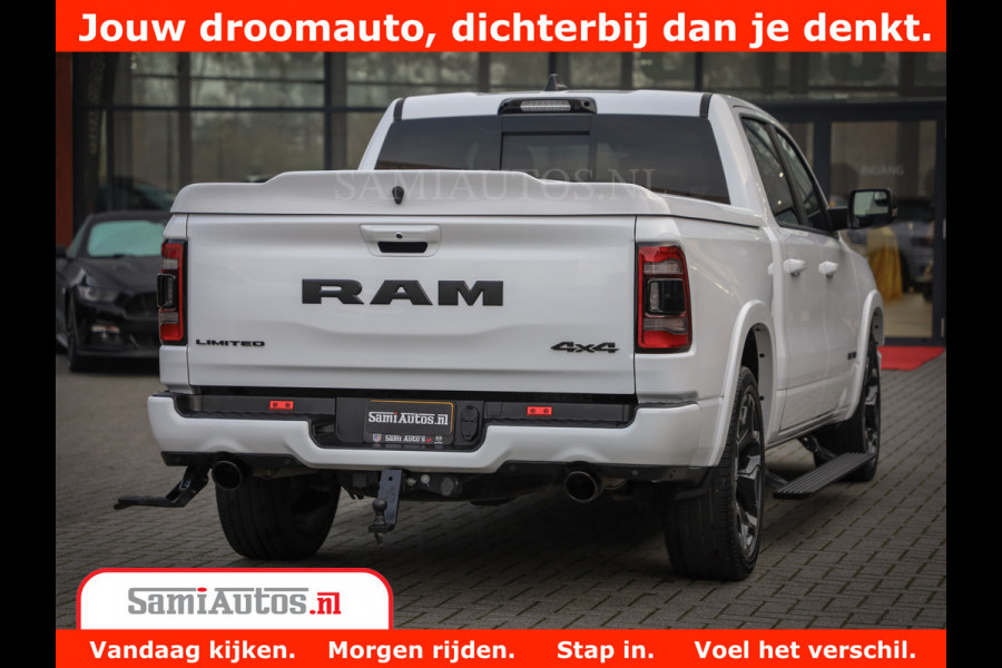 Dodge Ram 1500 Limited Night | 5.7 V8 Hemi Full Option | Comfortabele Dubbele Cabine met Royale 5 Zitplaatsen | De Meest Luxe en Volle Pick-Up in zijn Klasse | BPM vrij | Nu Leverbaar uit Voorraad | Voorraad Nr v45lpr