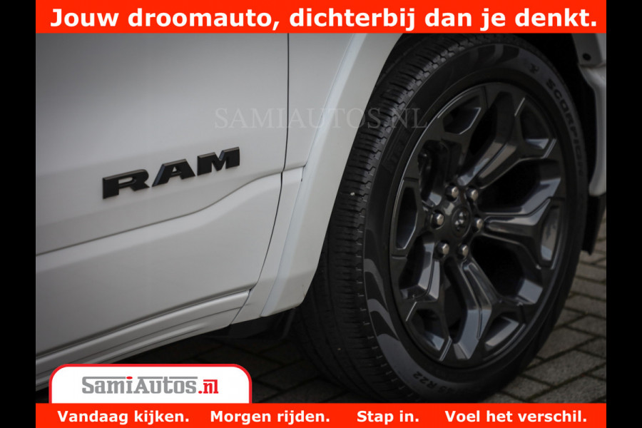 Dodge Ram 1500 Limited Night | 5.7 V8 Hemi Full Option | Comfortabele Dubbele Cabine met Royale 5 Zitplaatsen | De Meest Luxe en Volle Pick-Up in zijn Klasse | BPM vrij | Nu Leverbaar uit Voorraad | Voorraad Nr v45lpr