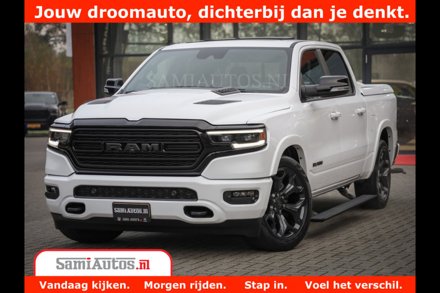 Dodge Ram 1500 Limited Night | 5.7 V8 Hemi Full Option | Comfortabele Dubbele Cabine met Royale 5 Zitplaatsen | De Meest Luxe en Volle Pick-Up in zijn Klasse | BPM vrij | Nu Leverbaar uit Voorraad | Voorraad Nr v45lpr