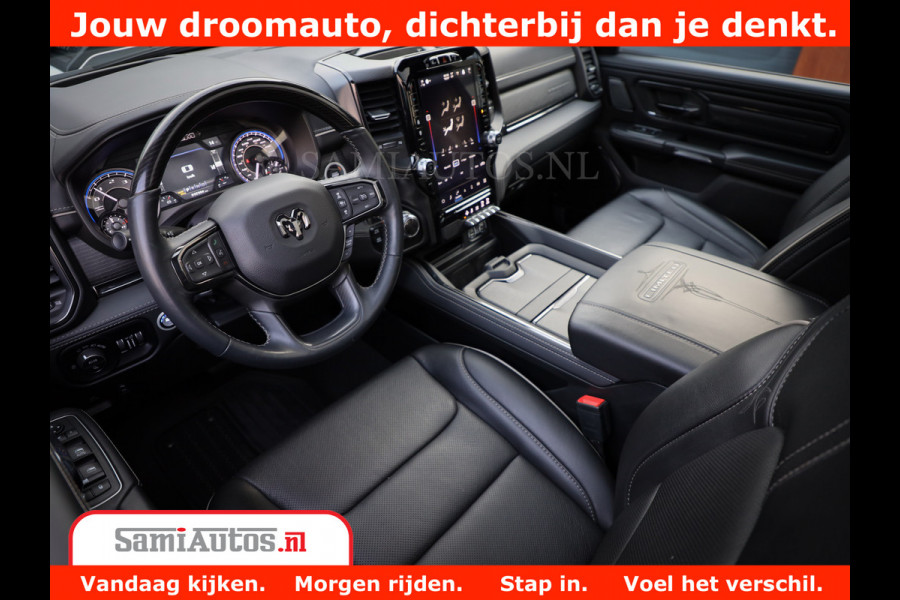 Dodge Ram 1500 Limited Night | 5.7 V8 Hemi Full Option | Comfortabele Dubbele Cabine met Royale 5 Zitplaatsen | De Meest Luxe en Volle Pick-Up in zijn Klasse | BPM vrij | Nu Leverbaar uit Voorraad | Voorraad Nr v45lpr
