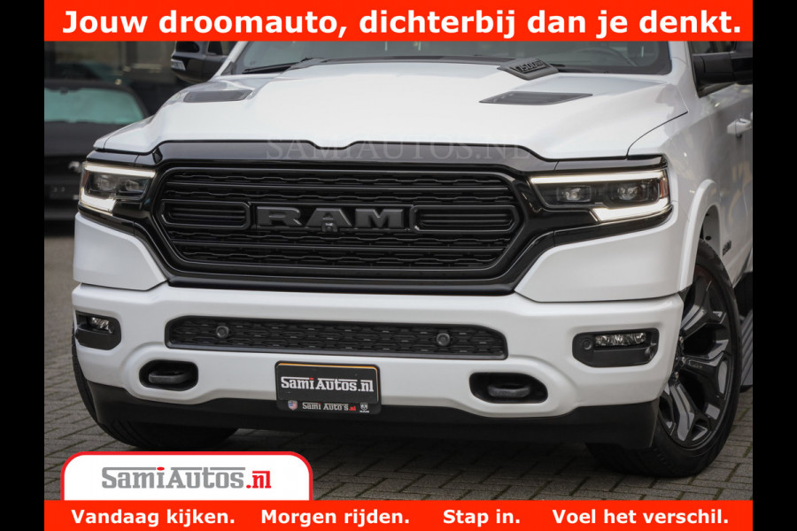 Dodge Ram 1500 Limited Night | 5.7 V8 Hemi Full Option | Comfortabele Dubbele Cabine met Royale 5 Zitplaatsen | De Meest Luxe en Volle Pick-Up in zijn Klasse | BPM vrij | Nu Leverbaar uit Voorraad | Voorraad Nr v45lpr