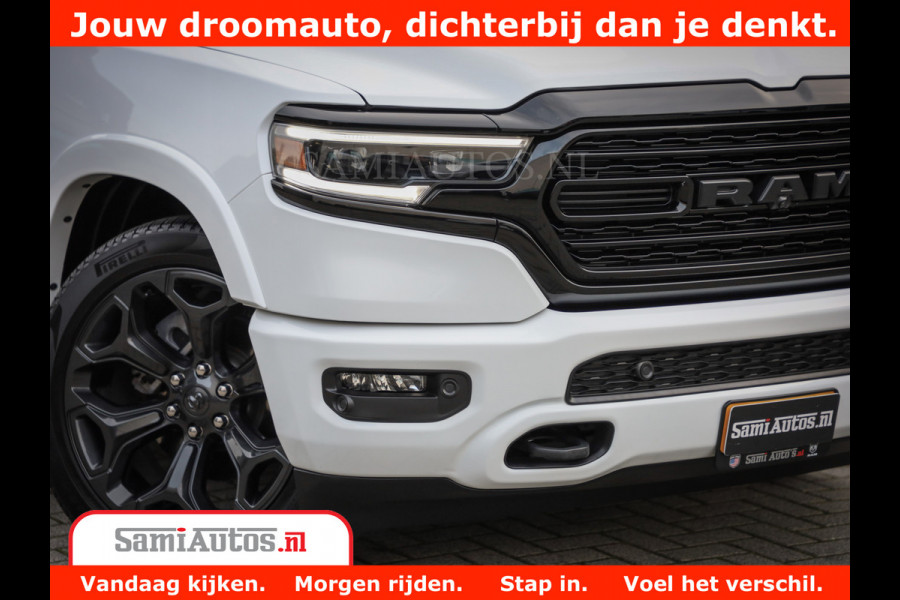 Dodge Ram 1500 Limited Night | 5.7 V8 Hemi Full Option | Comfortabele Dubbele Cabine met Royale 5 Zitplaatsen | De Meest Luxe en Volle Pick-Up in zijn Klasse | BPM vrij | Nu Leverbaar uit Voorraad | Voorraad Nr v45lpr