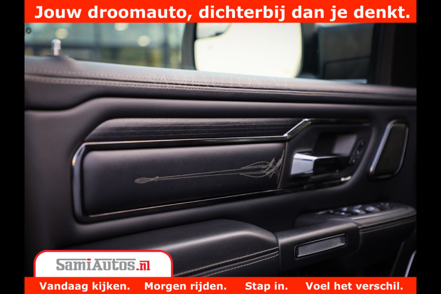 Dodge Ram 1500 Limited Night | 5.7 V8 Hemi Full Option | Comfortabele Dubbele Cabine met Royale 5 Zitplaatsen | De Meest Luxe en Volle Pick-Up in zijn Klasse | BPM vrij | Nu Leverbaar uit Voorraad | Voorraad Nr v45lpr