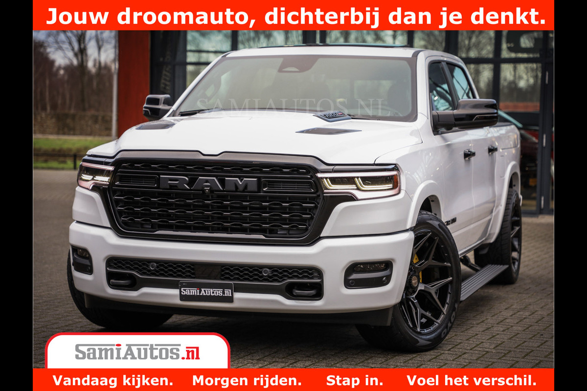 Dodge Ram 1500 1500 Limited Night High Output 540HP 706Nm | Massage + Full Option | De Meest Luxe en Volle Pick-Up in zijn Klasse | Comfortabele Dubbele Cabine met Royale 5 Zitplaatsen | BPM vrij | Nu Leverbaar uit Voorraad | Voorraad Nr 2351 - 7478 Dodge Ram 1500 1500 Limited Night High Output 540HP 706Nm | Massage + Full Option | De Meest Luxe en Volle Pick-Up in zijn Klasse | Comfortabele Dubbele Cabine met Royale 5 Zitplaatsen | BPM vrij | Nu Leverbaar uit Voorraad | Voorraad Nr 2351 - 7478