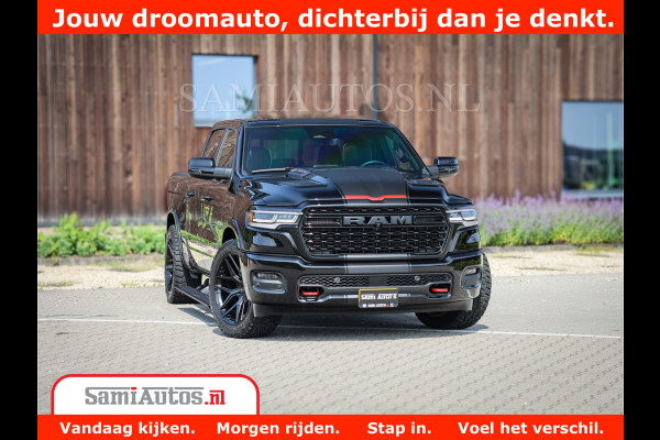 Dodge Ram 1500 Limited Night High Output 540HP 706Nm | Massage + Full Option | De Meest Luxe en Volle Pick-Up in zijn Klasse | Comfortabele Dubbele Cabine met Royale 5 Zitplaatsen | BPM vrij | Nu Leverbaar uit Voorraad | Voorraad Nr 2354 - 3380