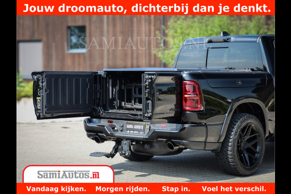 Dodge Ram 1500 Limited Night High Output 540HP 706Nm | Massage + Full Option | De Meest Luxe en Volle Pick-Up in zijn Klasse | Comfortabele Dubbele Cabine met Royale 5 Zitplaatsen | BPM vrij | Nu Leverbaar uit Voorraad | Voorraad Nr 2354 - 3380