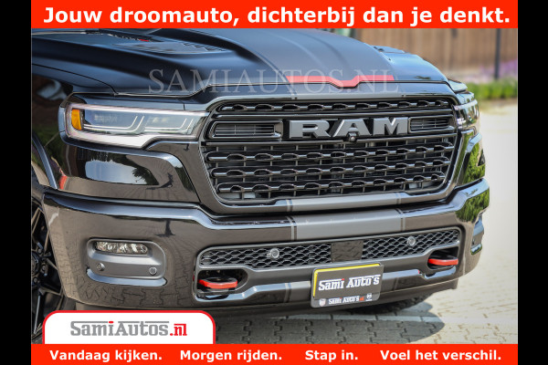 Dodge Ram 1500 Limited Night High Output 540HP 706Nm | Massage + Full Option | De Meest Luxe en Volle Pick-Up in zijn Klasse | Comfortabele Dubbele Cabine met Royale 5 Zitplaatsen | BPM vrij | Nu Leverbaar uit Voorraad | Voorraad Nr 2354 - 3380