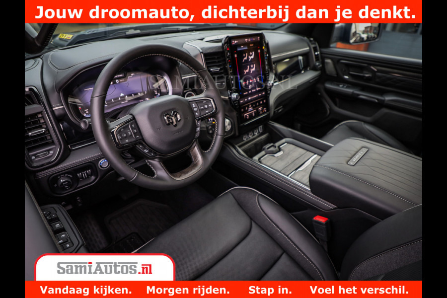 Dodge Ram 1500 Limited Night High Output 540HP 706Nm | Massage + Full Option | De Meest Luxe en Volle Pick-Up in zijn Klasse | Comfortabele Dubbele Cabine met Royale 5 Zitplaatsen | BPM vrij | Nu Leverbaar uit Voorraad | Voorraad Nr 2354 - 3380