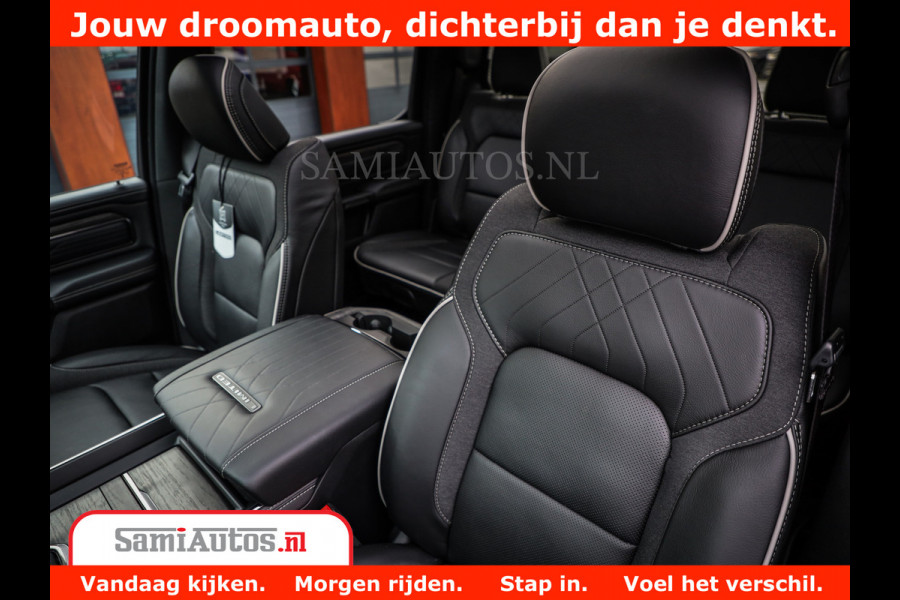 Dodge Ram 1500 Limited Night High Output 540HP 706Nm | Massage + Full Option | De Meest Luxe en Volle Pick-Up in zijn Klasse | Comfortabele Dubbele Cabine met Royale 5 Zitplaatsen | BPM vrij | Nu Leverbaar uit Voorraad | Voorraad Nr 2354 - 3380