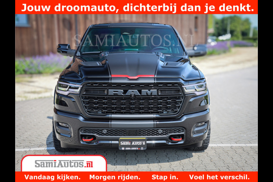 Dodge Ram 1500 Limited Night High Output 540HP 706Nm | Massage + Full Option | De Meest Luxe en Volle Pick-Up in zijn Klasse | Comfortabele Dubbele Cabine met Royale 5 Zitplaatsen | BPM vrij | Nu Leverbaar uit Voorraad | Voorraad Nr 2354 - 3380