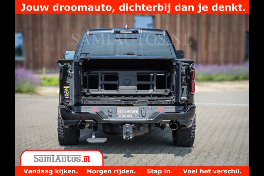 Dodge Ram 1500 Limited Night High Output 540HP 706Nm | Massage + Full Option | De Meest Luxe en Volle Pick-Up in zijn Klasse | Comfortabele Dubbele Cabine met Royale 5 Zitplaatsen | BPM vrij | Nu Leverbaar uit Voorraad | Voorraad Nr 2354 - 3380