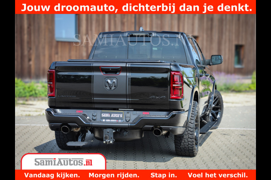Dodge Ram 1500 Limited Night High Output 540HP 706Nm | Massage + Full Option | De Meest Luxe en Volle Pick-Up in zijn Klasse | Comfortabele Dubbele Cabine met Royale 5 Zitplaatsen | BPM vrij | Nu Leverbaar uit Voorraad | Voorraad Nr 2354 - 3380