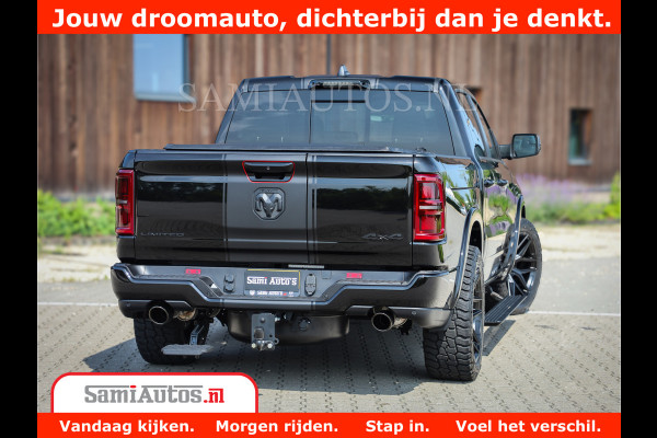 Dodge Ram 1500 Limited Night High Output 540HP 706Nm | Massage + Full Option | De Meest Luxe en Volle Pick-Up in zijn Klasse | Comfortabele Dubbele Cabine met Royale 5 Zitplaatsen | BPM vrij | Nu Leverbaar uit Voorraad | Voorraad Nr 2354 - 3380