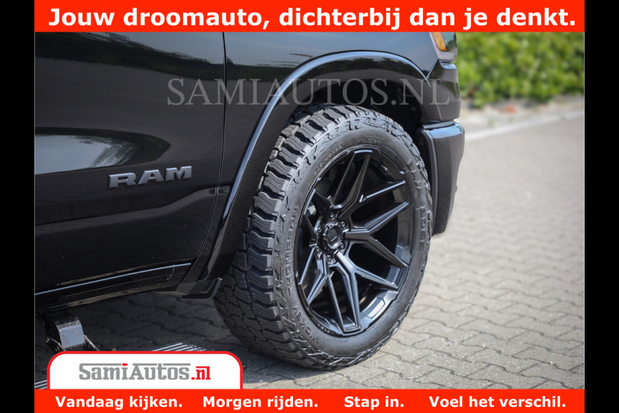 Dodge Ram 1500 Limited Night High Output 540HP 706Nm | Massage + Full Option | De Meest Luxe en Volle Pick-Up in zijn Klasse | Comfortabele Dubbele Cabine met Royale 5 Zitplaatsen | BPM vrij | Nu Leverbaar uit Voorraad | Voorraad Nr 2354 - 3380