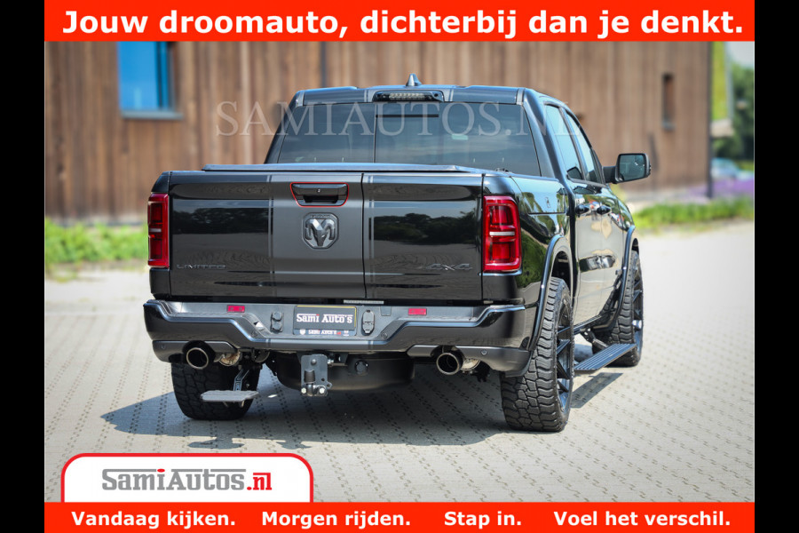 Dodge Ram 1500 Limited Night High Output 540HP 706Nm | Massage + Full Option | De Meest Luxe en Volle Pick-Up in zijn Klasse | Comfortabele Dubbele Cabine met Royale 5 Zitplaatsen | BPM vrij | Nu Leverbaar uit Voorraad | Voorraad Nr 2354 - 3380