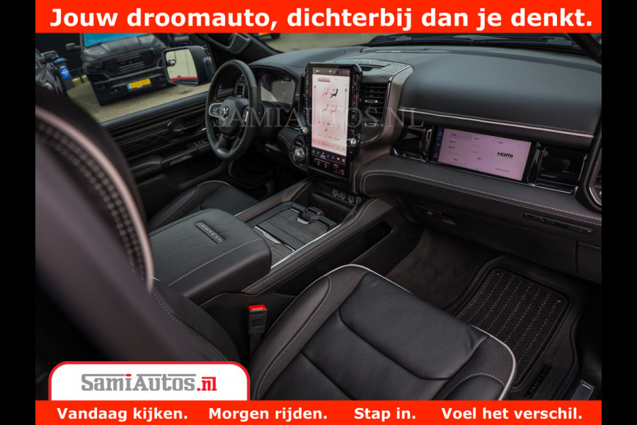 Dodge Ram 1500 Limited Night High Output 540HP 706Nm | Massage + Full Option | De Meest Luxe en Volle Pick-Up in zijn Klasse | Comfortabele Dubbele Cabine met Royale 5 Zitplaatsen | BPM vrij | Nu Leverbaar uit Voorraad | Voorraad Nr 2354 - 3380