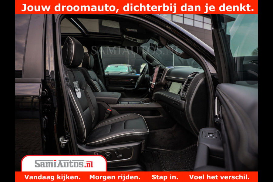 Dodge Ram 1500 Limited Night High Output 540HP 706Nm | Massage + Full Option | De Meest Luxe en Volle Pick-Up in zijn Klasse | Comfortabele Dubbele Cabine met Royale 5 Zitplaatsen | BPM vrij | Nu Leverbaar uit Voorraad | Voorraad Nr 2354 - 3380