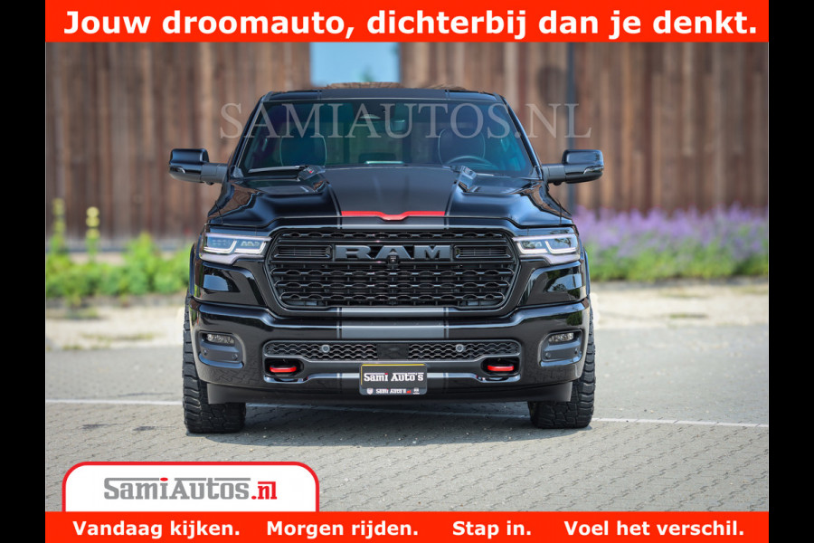 Dodge Ram 1500 Limited Night High Output 540HP 706Nm | Massage + Full Option | De Meest Luxe en Volle Pick-Up in zijn Klasse | Comfortabele Dubbele Cabine met Royale 5 Zitplaatsen | BPM vrij | Nu Leverbaar uit Voorraad | Voorraad Nr 2354 - 3380