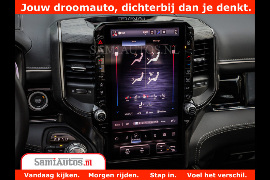 Dodge Ram 1500 Limited Night High Output 540HP 706Nm | Massage + Full Option | De Meest Luxe en Volle Pick-Up in zijn Klasse | Comfortabele Dubbele Cabine met Royale 5 Zitplaatsen | BPM vrij | Nu Leverbaar uit Voorraad | Voorraad Nr 2354 - 3380