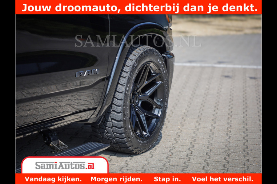Dodge Ram 1500 Limited Night High Output 540HP 706Nm | Massage + Full Option | De Meest Luxe en Volle Pick-Up in zijn Klasse | Comfortabele Dubbele Cabine met Royale 5 Zitplaatsen | BPM vrij | Nu Leverbaar uit Voorraad | Voorraad Nr 2354 - 3380