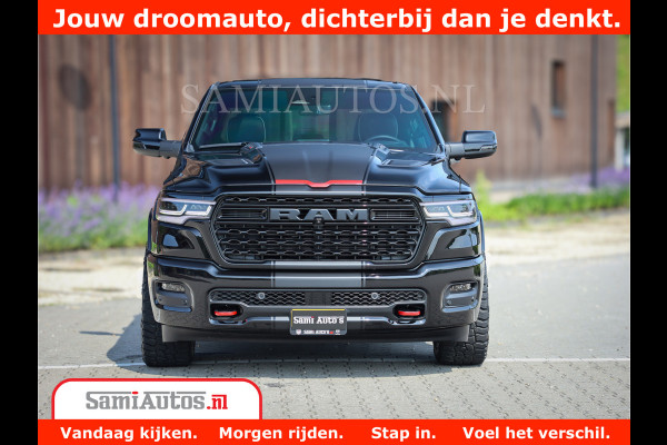 Dodge Ram 1500 Limited Night High Output 540HP 706Nm | Massage + Full Option | De Meest Luxe en Volle Pick-Up in zijn Klasse | Comfortabele Dubbele Cabine met Royale 5 Zitplaatsen | BPM vrij | Nu Leverbaar uit Voorraad | Voorraad Nr 2354 - 3380