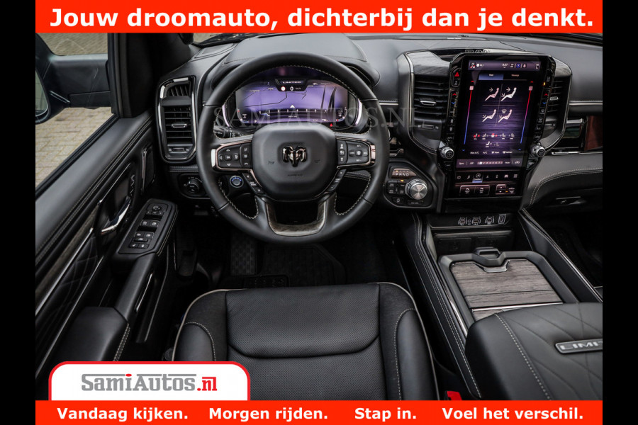 Dodge Ram 1500 Limited Night High Output 540HP 706Nm | Massage + Full Option | De Meest Luxe en Volle Pick-Up in zijn Klasse | Comfortabele Dubbele Cabine met Royale 5 Zitplaatsen | BPM vrij | Nu Leverbaar uit Voorraad | Voorraad Nr 2354 - 3380