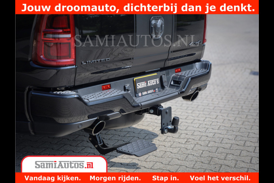 Dodge Ram 1500 Limited Night High Output 540HP 706Nm | Massage + Full Option | De Meest Luxe en Volle Pick-Up in zijn Klasse | Comfortabele Dubbele Cabine met Royale 5 Zitplaatsen | BPM vrij | Nu Leverbaar uit Voorraad | Voorraad Nr 2354 - 3380