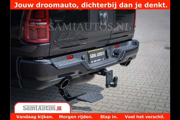 Dodge Ram 1500 Limited Night High Output 540HP 706Nm | Massage + Full Option | De Meest Luxe en Volle Pick-Up in zijn Klasse | Comfortabele Dubbele Cabine met Royale 5 Zitplaatsen | BPM vrij | Nu Leverbaar uit Voorraad | Voorraad Nr 2354 - 3380