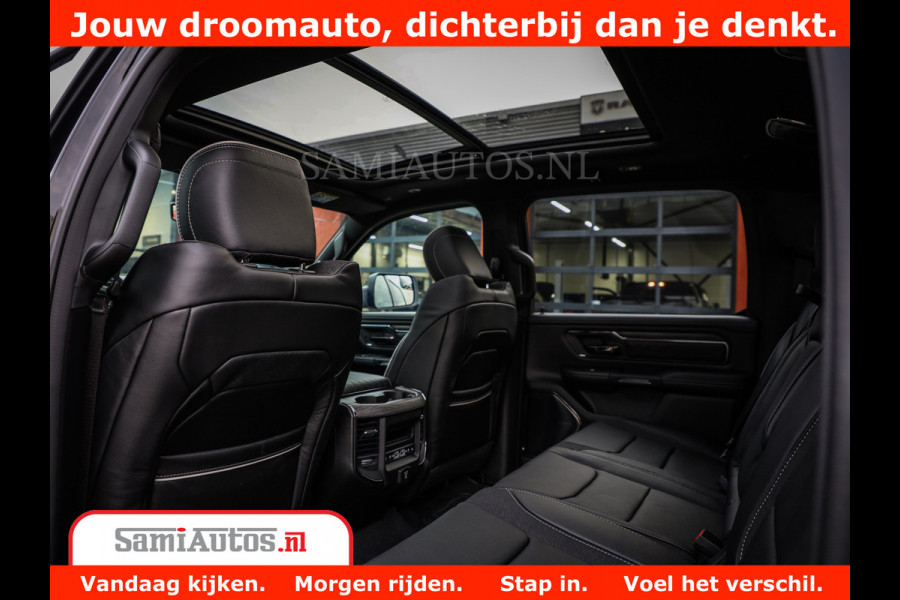 Dodge Ram 1500 Limited Night High Output 540HP 706Nm | Massage + Full Option | De Meest Luxe en Volle Pick-Up in zijn Klasse | Comfortabele Dubbele Cabine met Royale 5 Zitplaatsen | BPM vrij | Nu Leverbaar uit Voorraad | Voorraad Nr 2354 - 3380