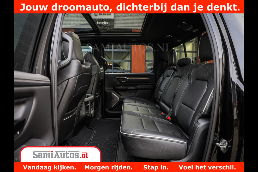 Dodge Ram 1500 Limited Night High Output 540HP 706Nm | Massage + Full Option | De Meest Luxe en Volle Pick-Up in zijn Klasse | Comfortabele Dubbele Cabine met Royale 5 Zitplaatsen | BPM vrij | Nu Leverbaar uit Voorraad | Voorraad Nr 2354 - 3380