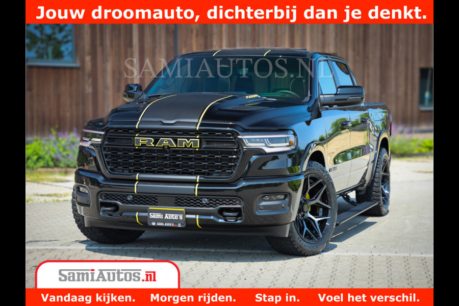 Dodge Ram 1500 Limited Night High Output 540HP 706Nm | Massage + Full Option | De Meest Luxe en Volle Pick-Up in zijn Klasse | Comfortabele Dubbele Cabine met Royale 5 Zitplaatsen | BPM vrij | Nu Leverbaar uit Voorraad | Voorraad Nr 2327 - 5407