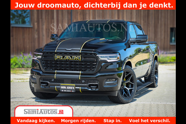 Dodge Ram 1500 Limited Night High Output 540HP 706Nm | Massage + Full Option | De Meest Luxe en Volle Pick-Up in zijn Klasse | Comfortabele Dubbele Cabine met Royale 5 Zitplaatsen | BPM vrij | Nu Leverbaar uit Voorraad | Voorraad Nr 2327 - 5407